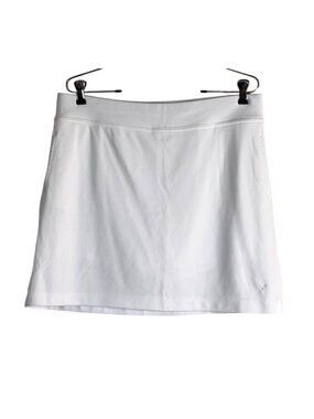 Callaway Women's Opti Dry Textured Knit Skort Skirt Pocket White Golf Size Large